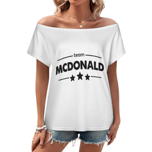 Team McDonald Graphic Tee – Minimalist Vintage Sports Style Shirt(z411)