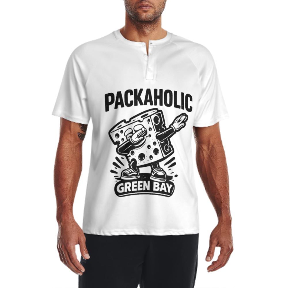 Packaholic Green Bay Football Fan Graphic T-Shirt – Funny Cheese Head Sports Tee for Game Day(z366)
