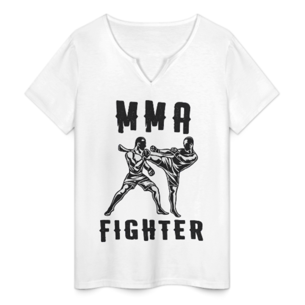 MMA Fighter Graphic V-Neck Tee – Martial Arts Training Shirt for Combat Sports Fans(z388)