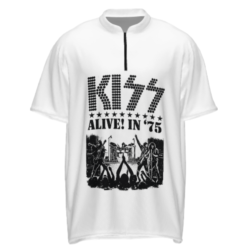 KISS Alive ’75 Vintage Concert Tee – Retro Rock Band Graphic Shirt(z400)