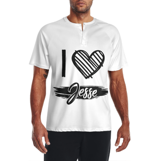 I Love Jesse Custom Name Graphic T-Shirt – Romantic Heart Couple Tee for Everyday Style(z367)