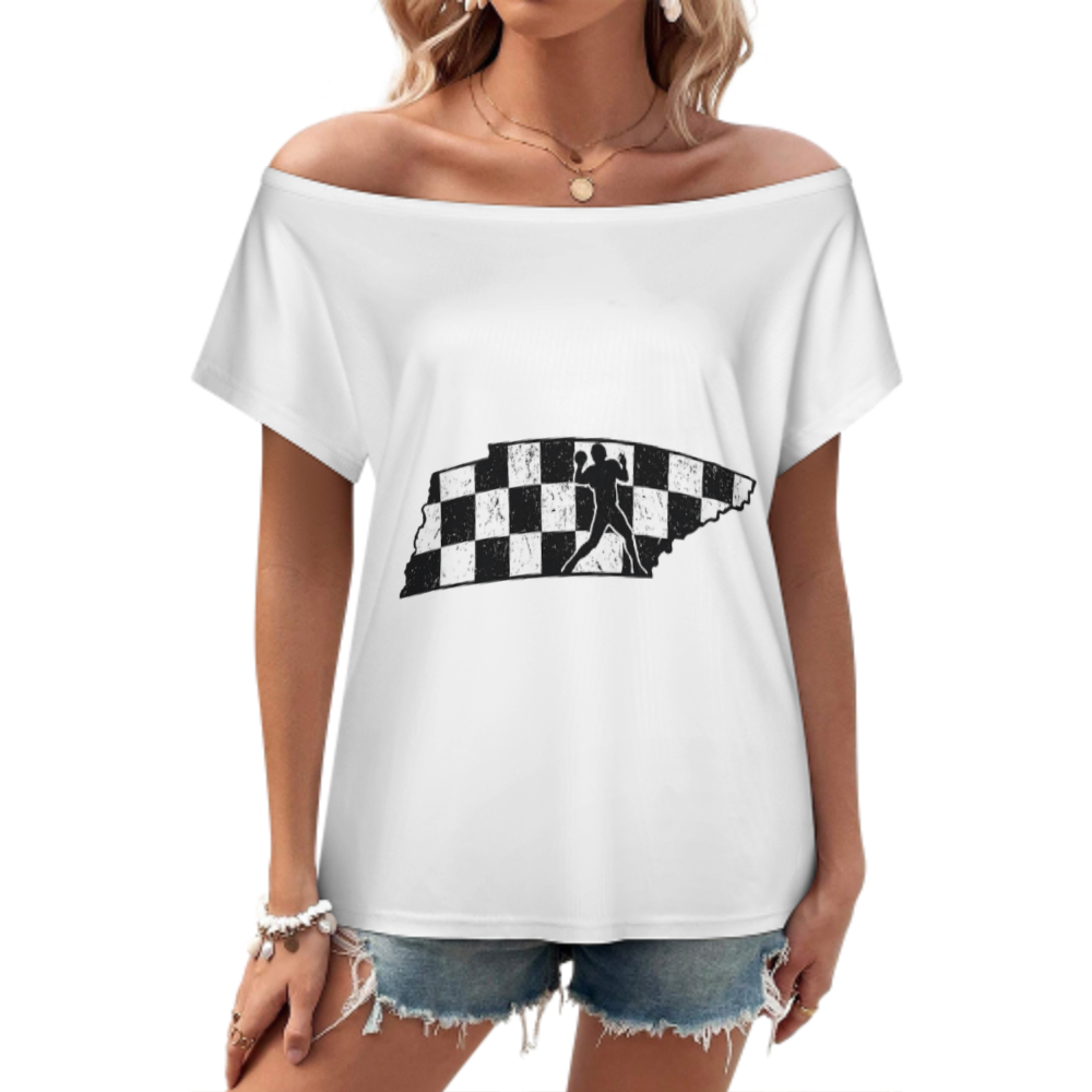 Tennessee Football Checkerboard Tee – Vintage Southern Sports Graphic Shirt(z409)