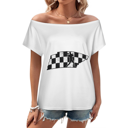 Tennessee Football Checkerboard Tee – Vintage Southern Sports Graphic Shirt(z409)