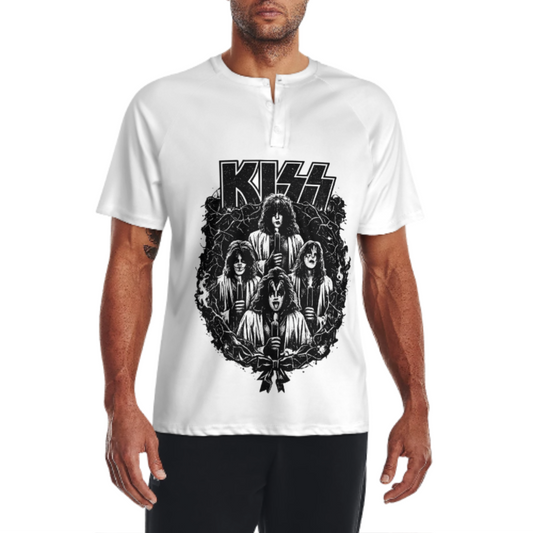 KISS Vintage Horror Rock Band Graphic T-Shirt – Retro Heavy Metal Concert Style Tee for Classic Rock Fans(z363)