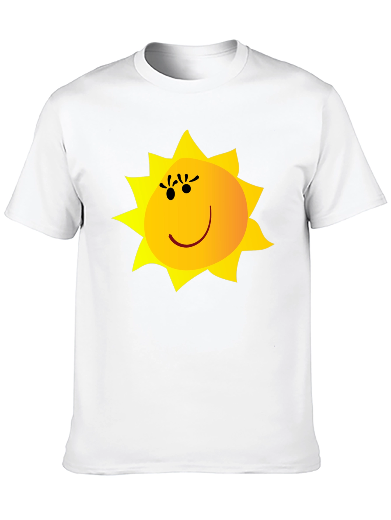 Happy Sun Graphic Tee - Black Cotton Blend