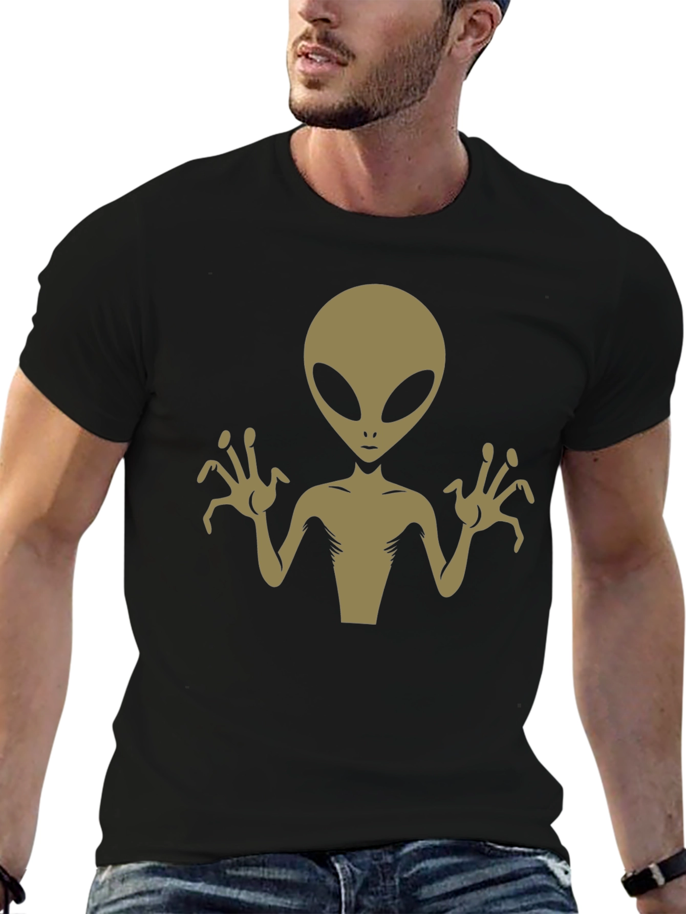 Alien Graphic Black T-Shirt