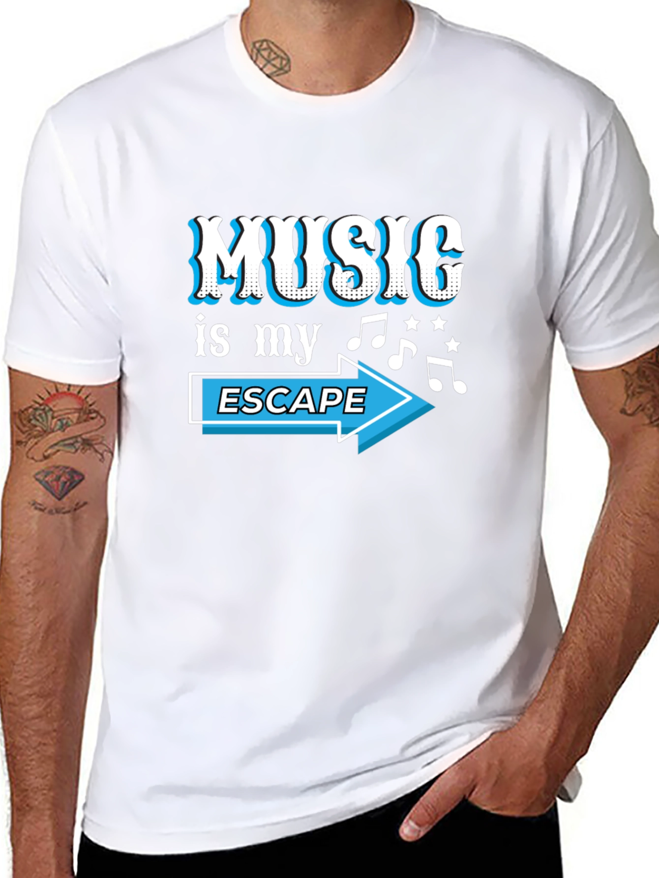 Music is My Escape Graphic T-Shirt