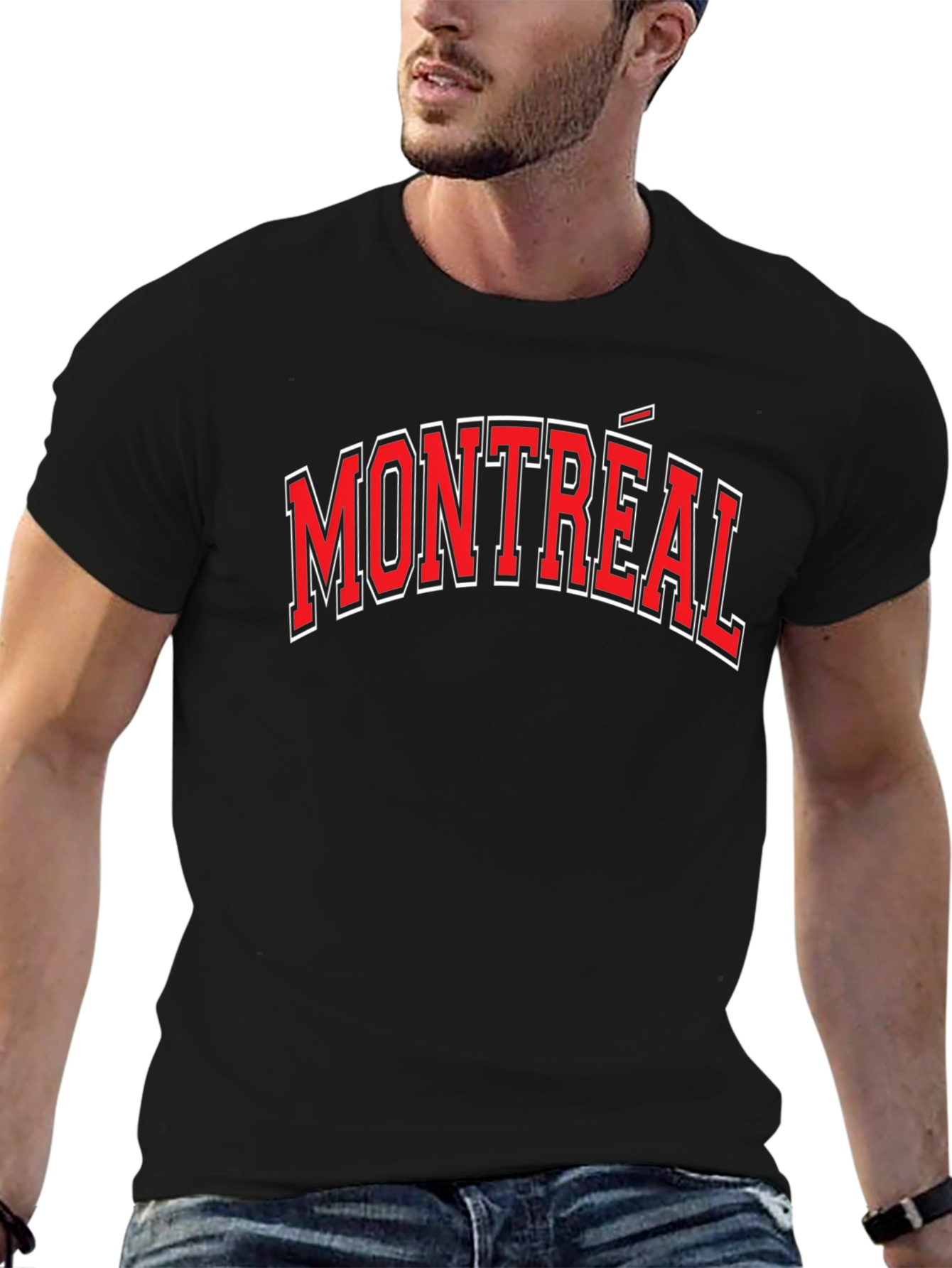 Montreal Graphic Tee - Black Cotton T-Shirt