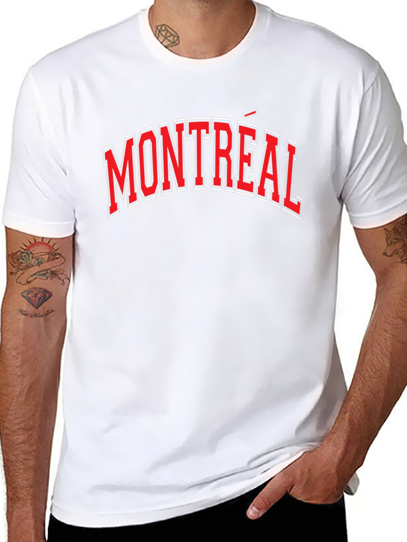 Montreal Graphic Tee - Black Cotton T-Shirt