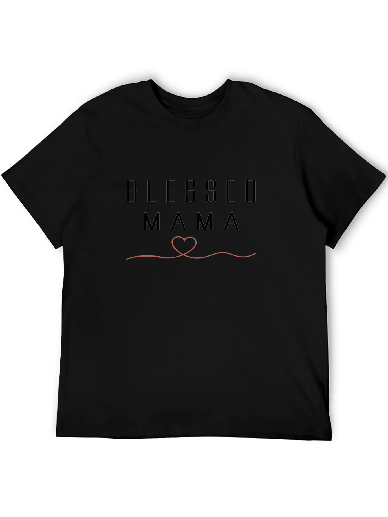 Blessed Mama Graphic Tee - Soft Black Cotton