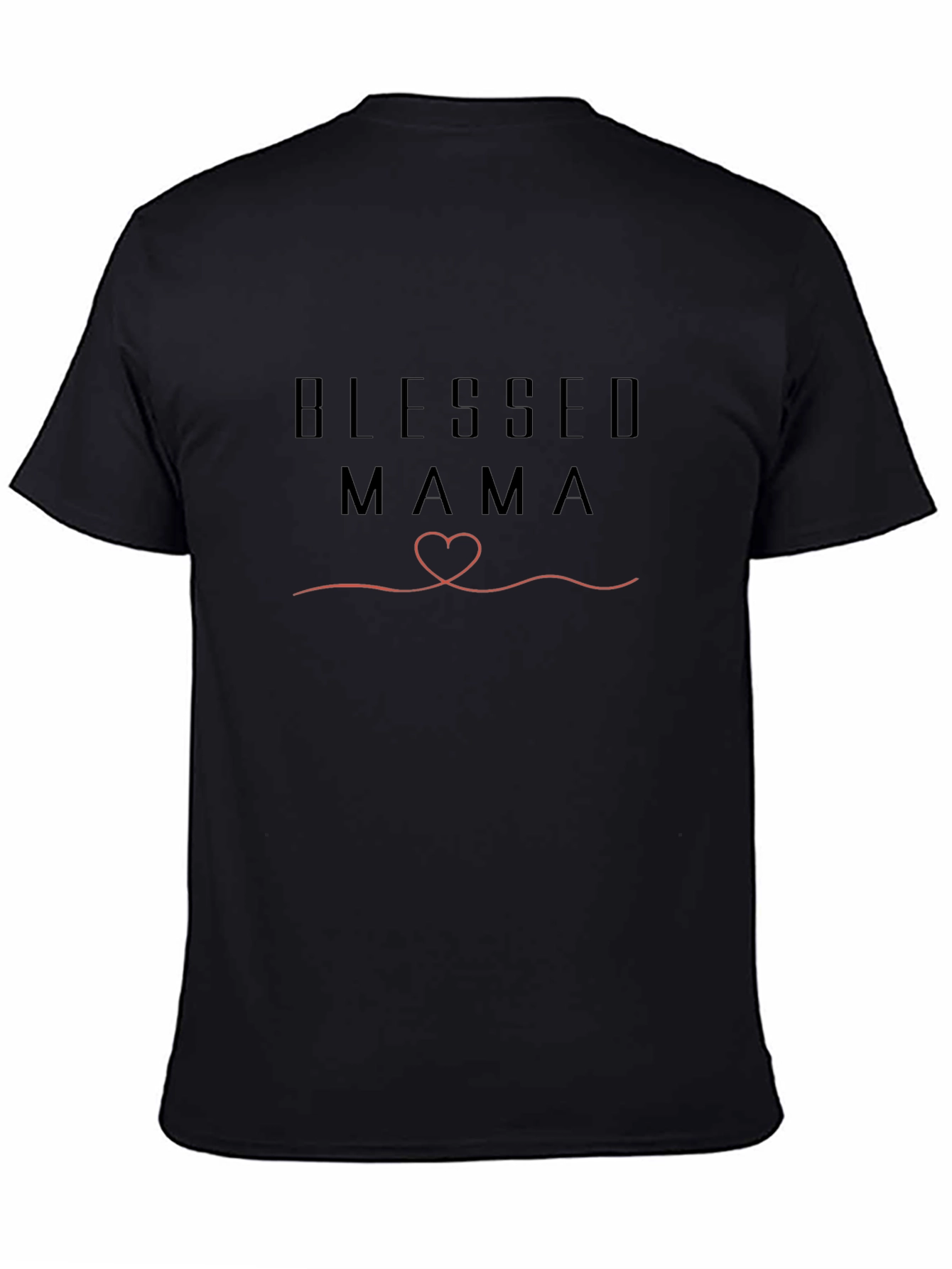 Blessed Mama Graphic Tee - Soft Black Cotton