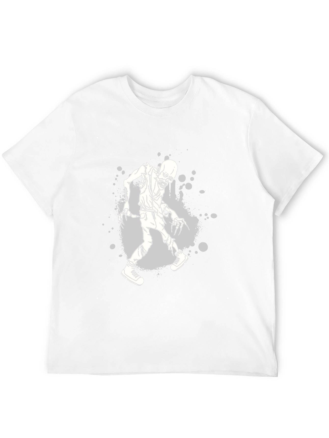 Zombie Graphic Print Black T-Shirt