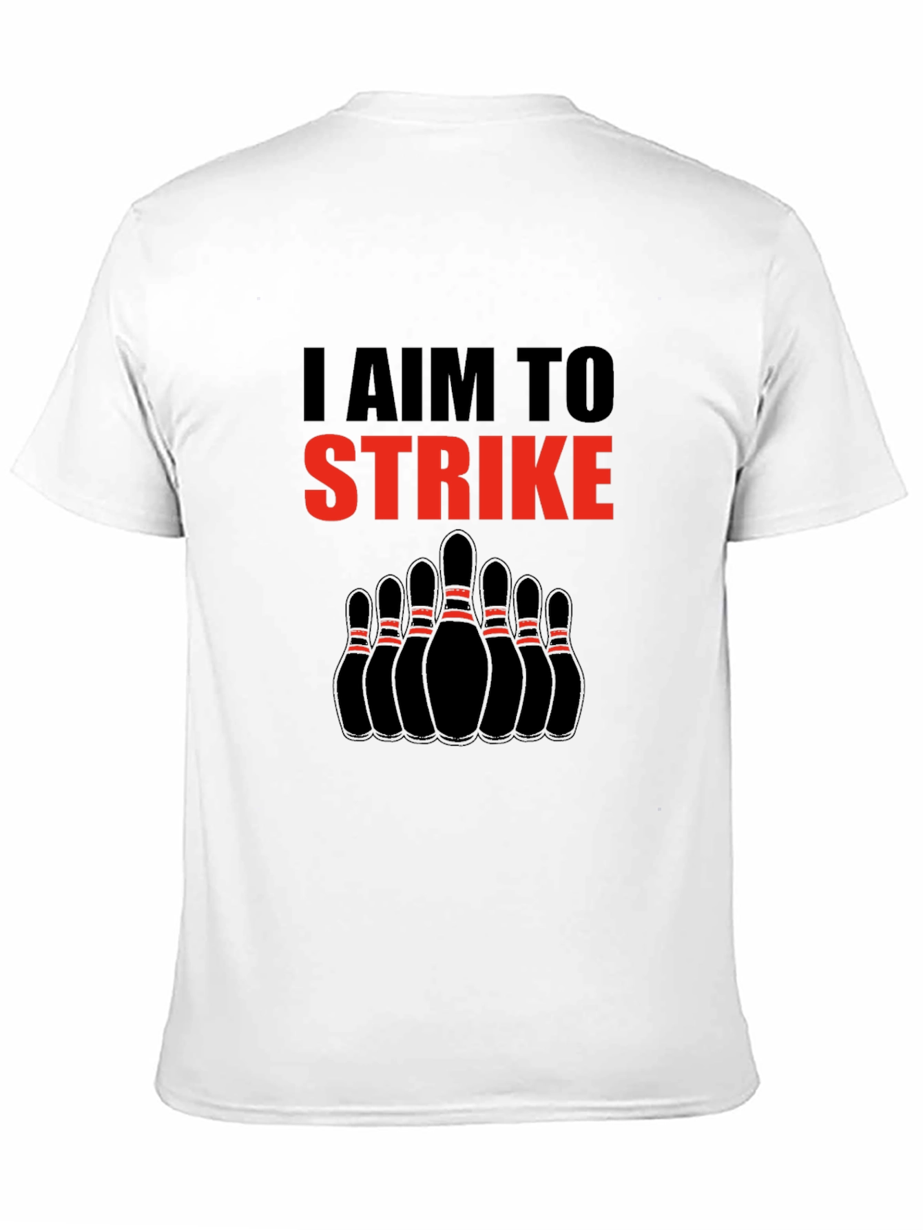Bowling Strike Graphic Tee - Sporty Mens T-Shirt
