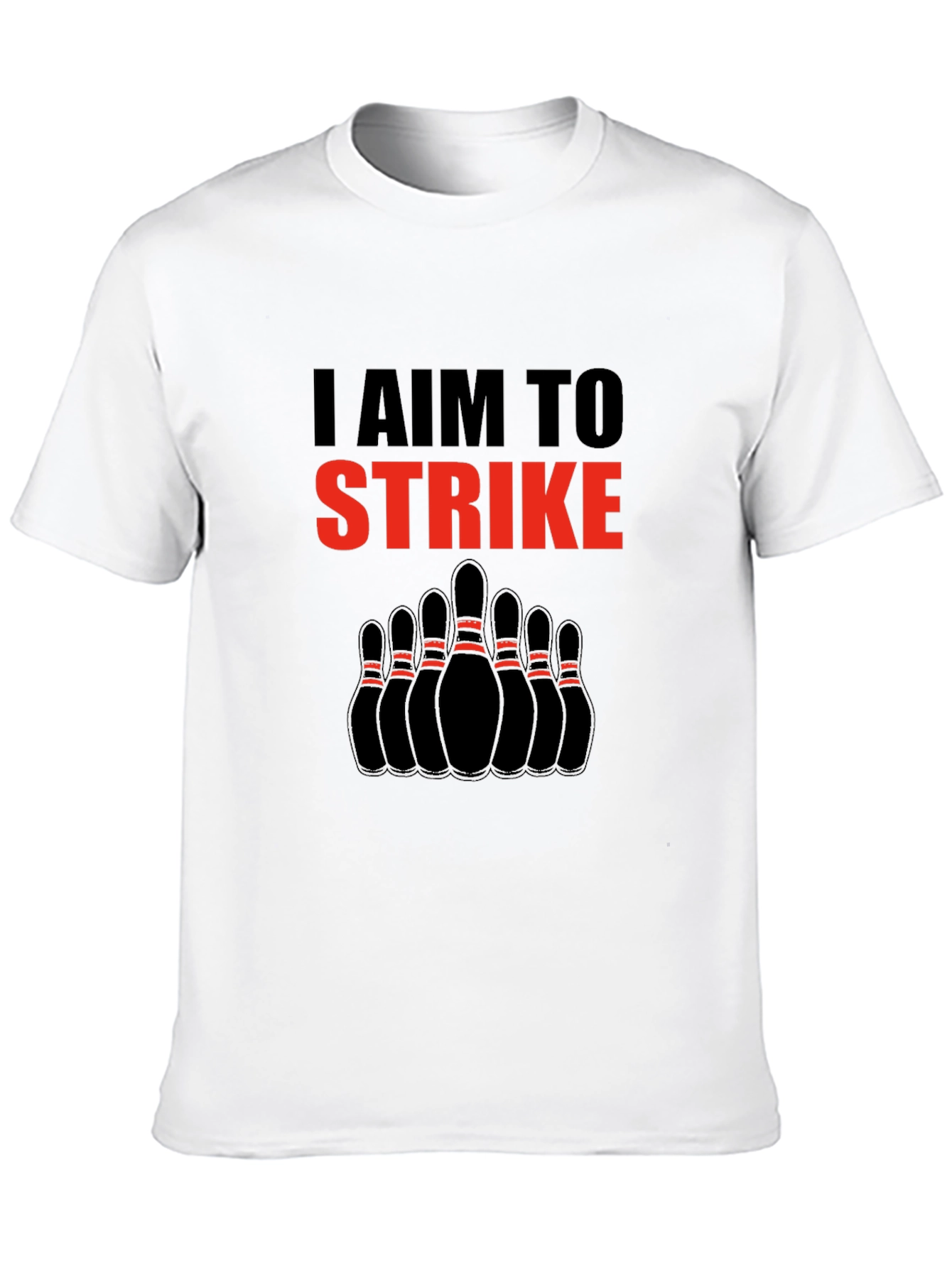 Bowling Strike Graphic Tee - Sporty Mens T-Shirt
