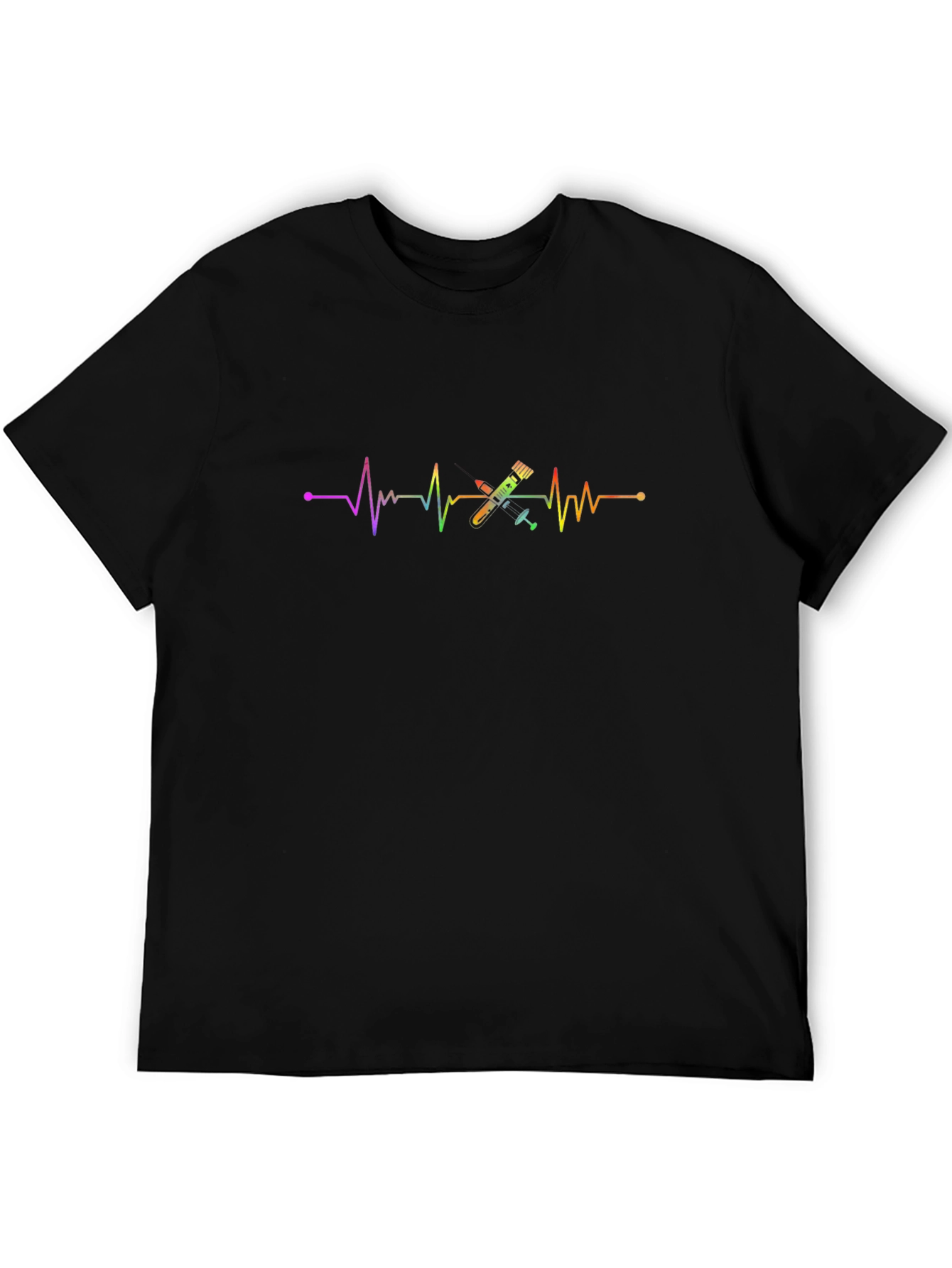 Rainbow Heartbeat Tattoo T-Shirt