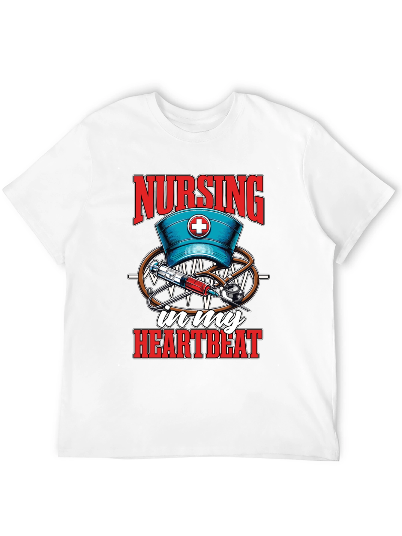 Nursing in My Heartbeat T-Shirt - Medical Staff Apparel