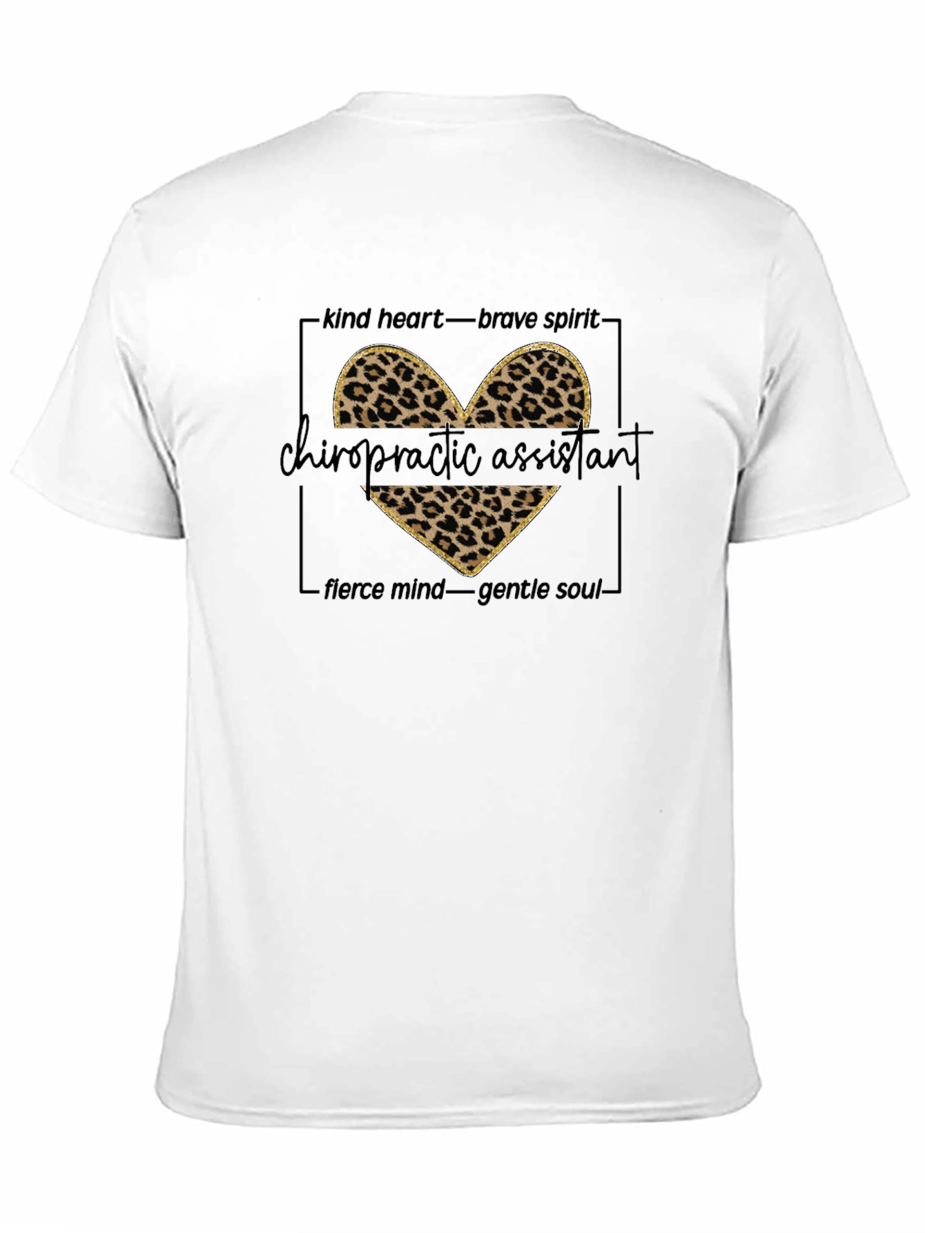 Chiropractic Assistant Leopard Heart T-Shirt