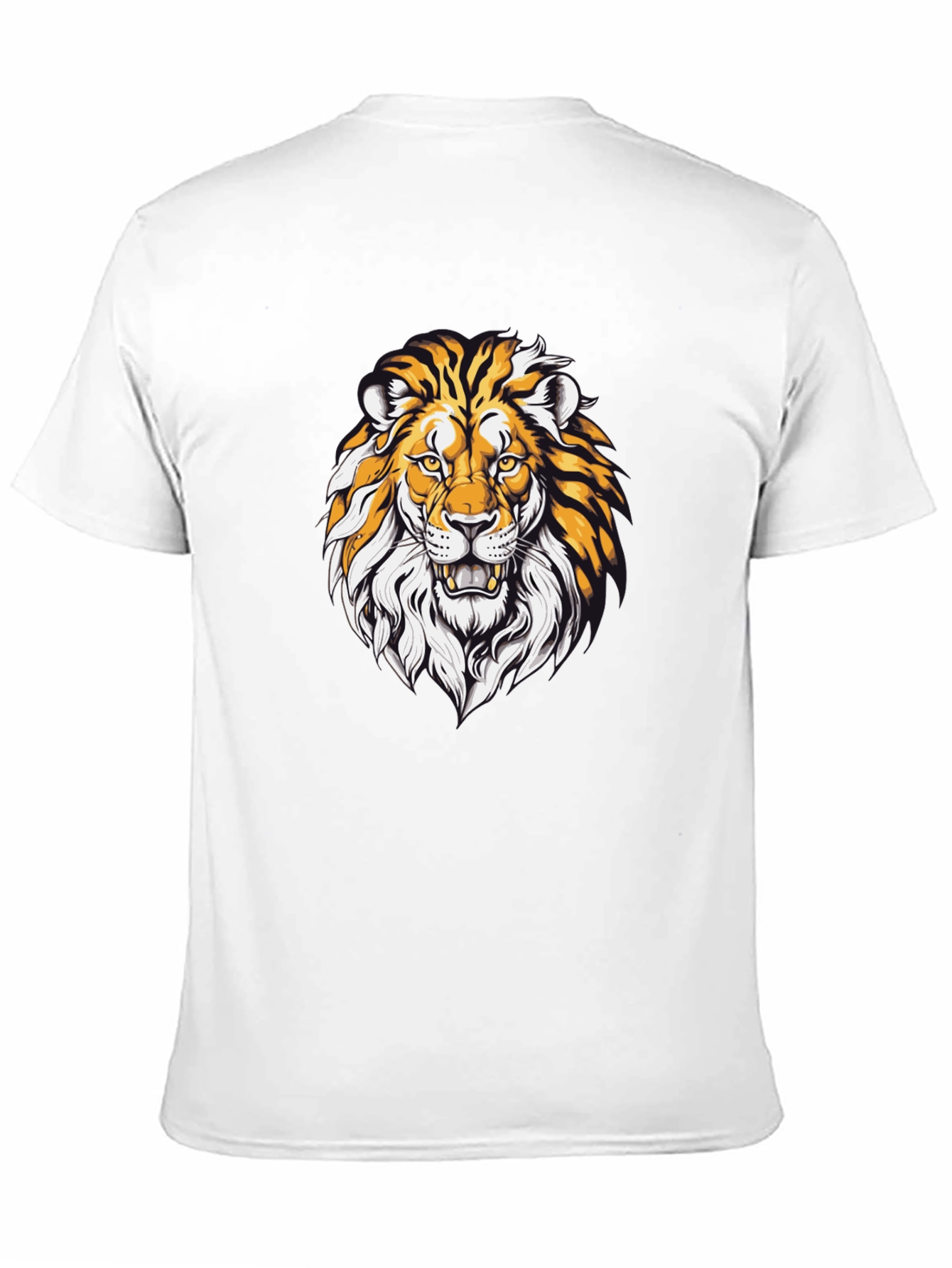 Lion Graphic Print Black T-Shirt