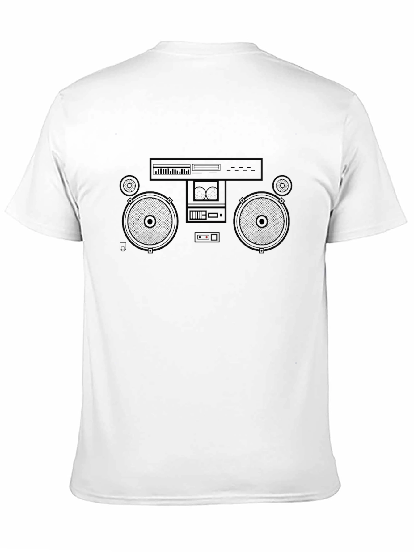 Retro Boombox Graphic Tee - Classic 80s Style