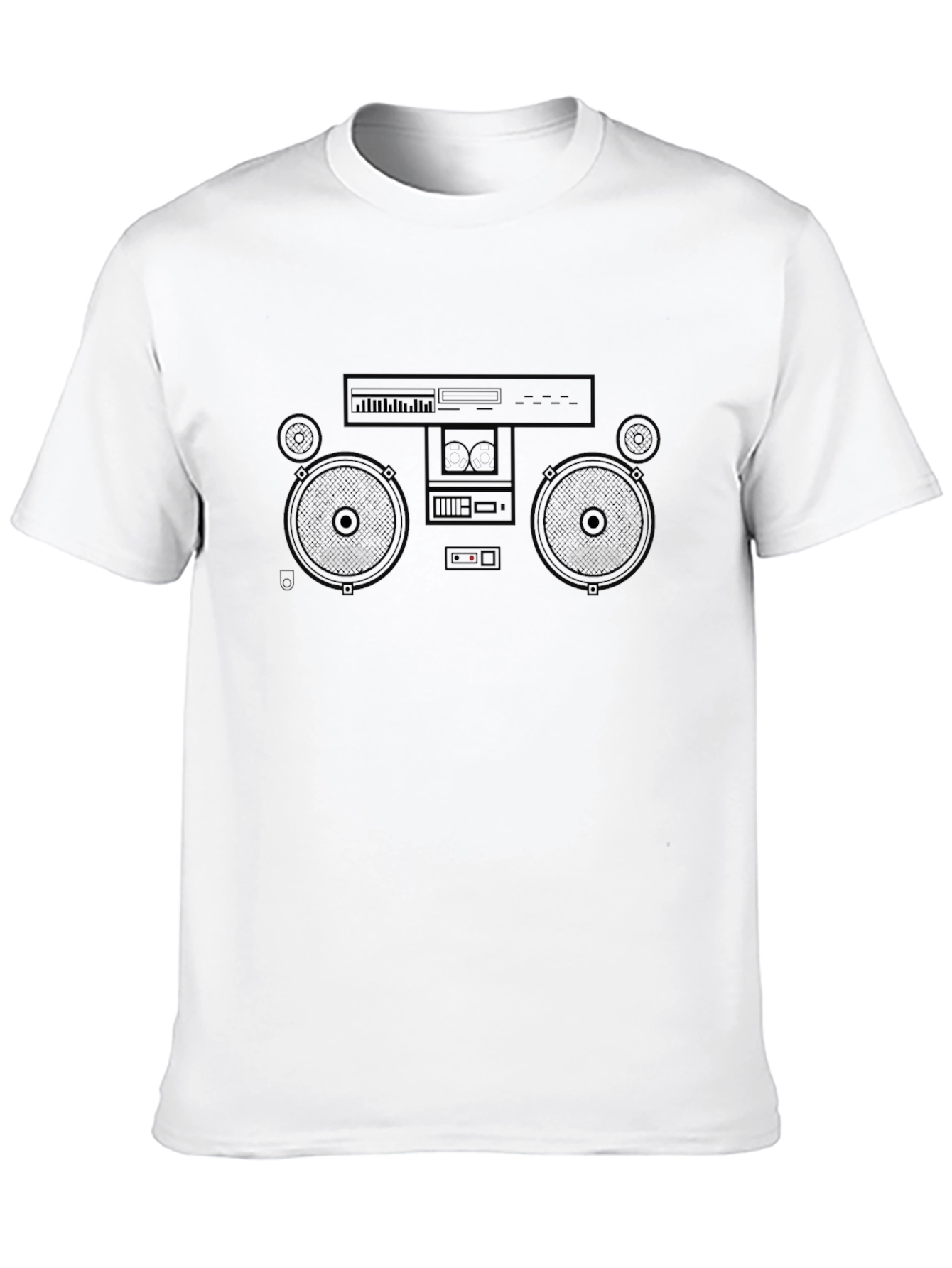 Retro Boombox Graphic Tee - Classic 80s Style