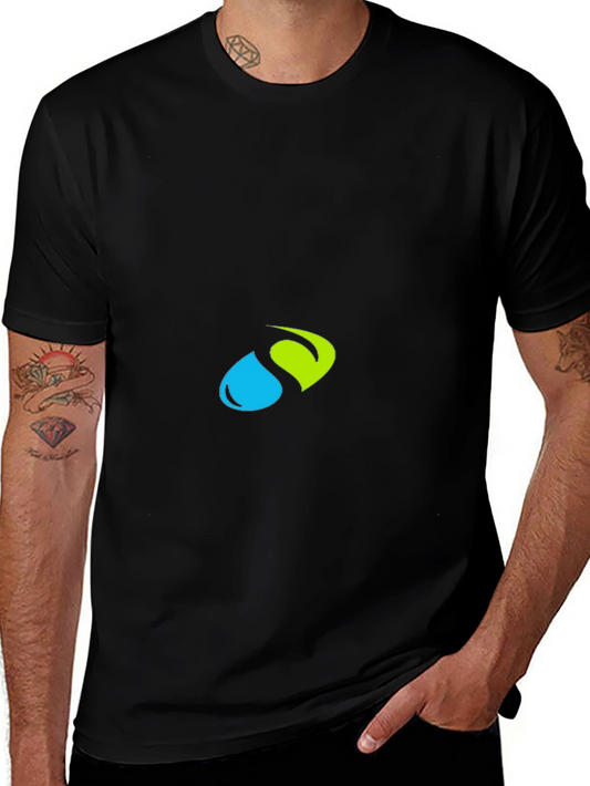 Modern Black Tee with Abstract Logo
