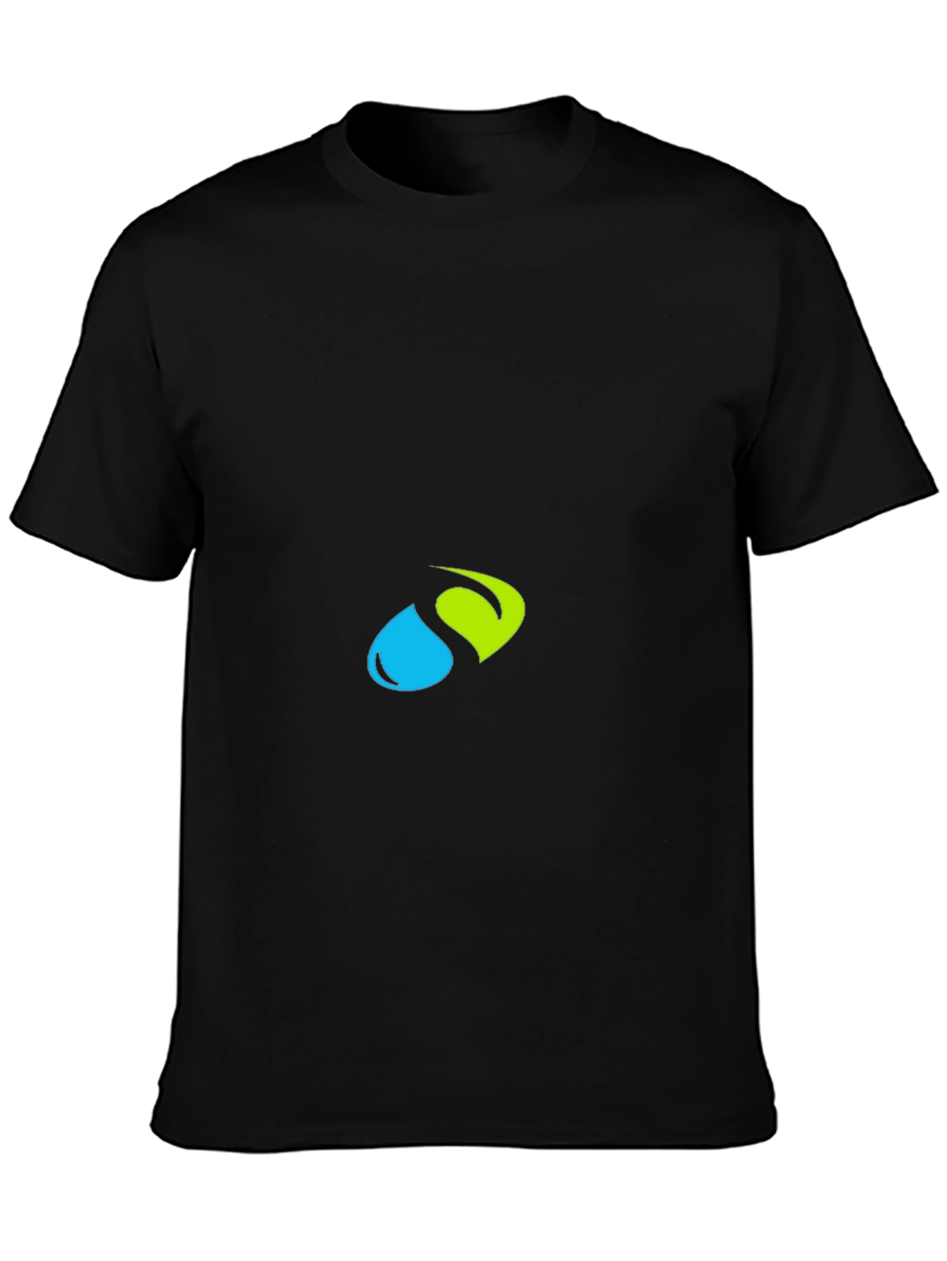 Modern Black Tee with Abstract Logo