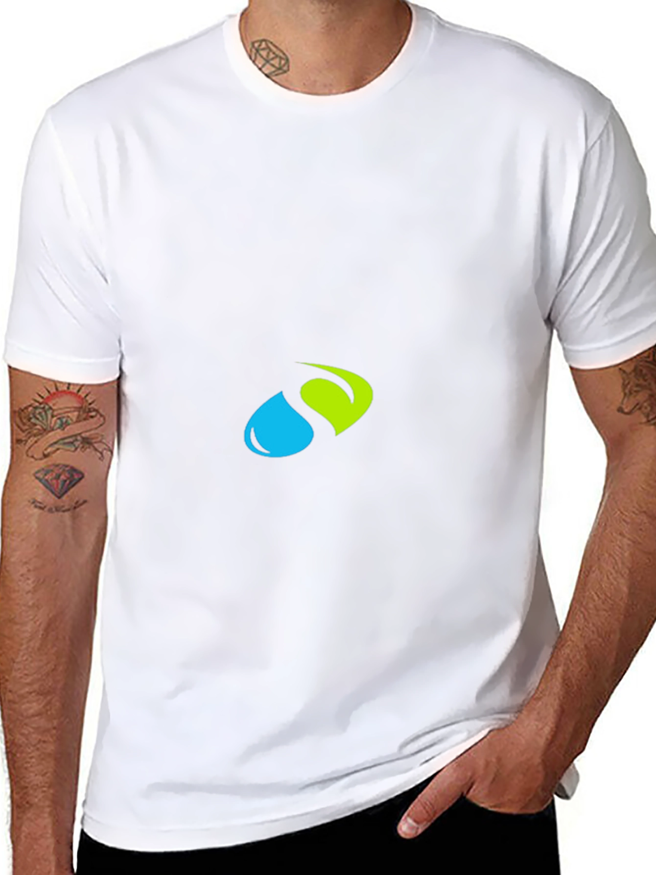 Modern Black Tee with Abstract Logo