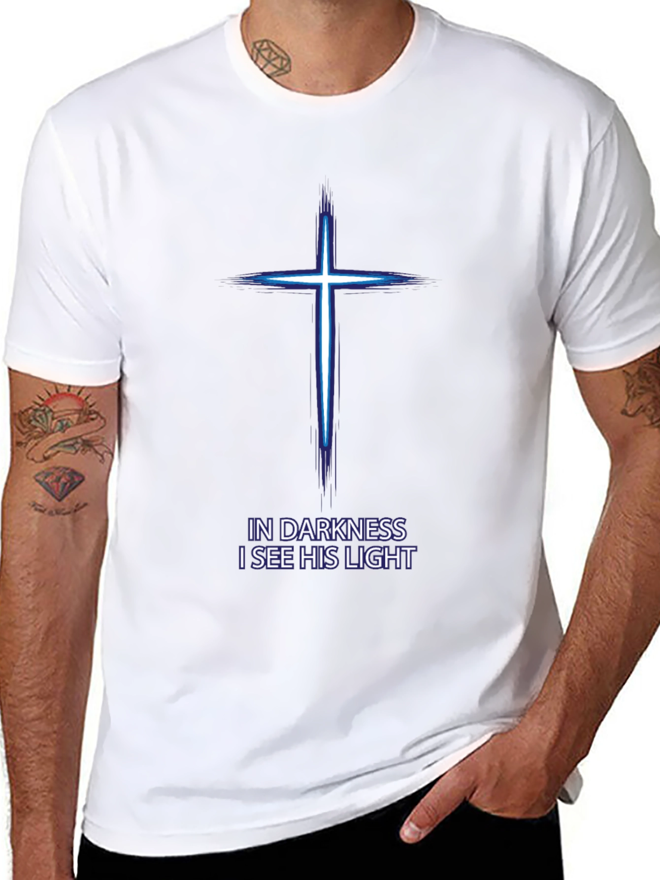 In Darkness His Light Christian T-Shirt