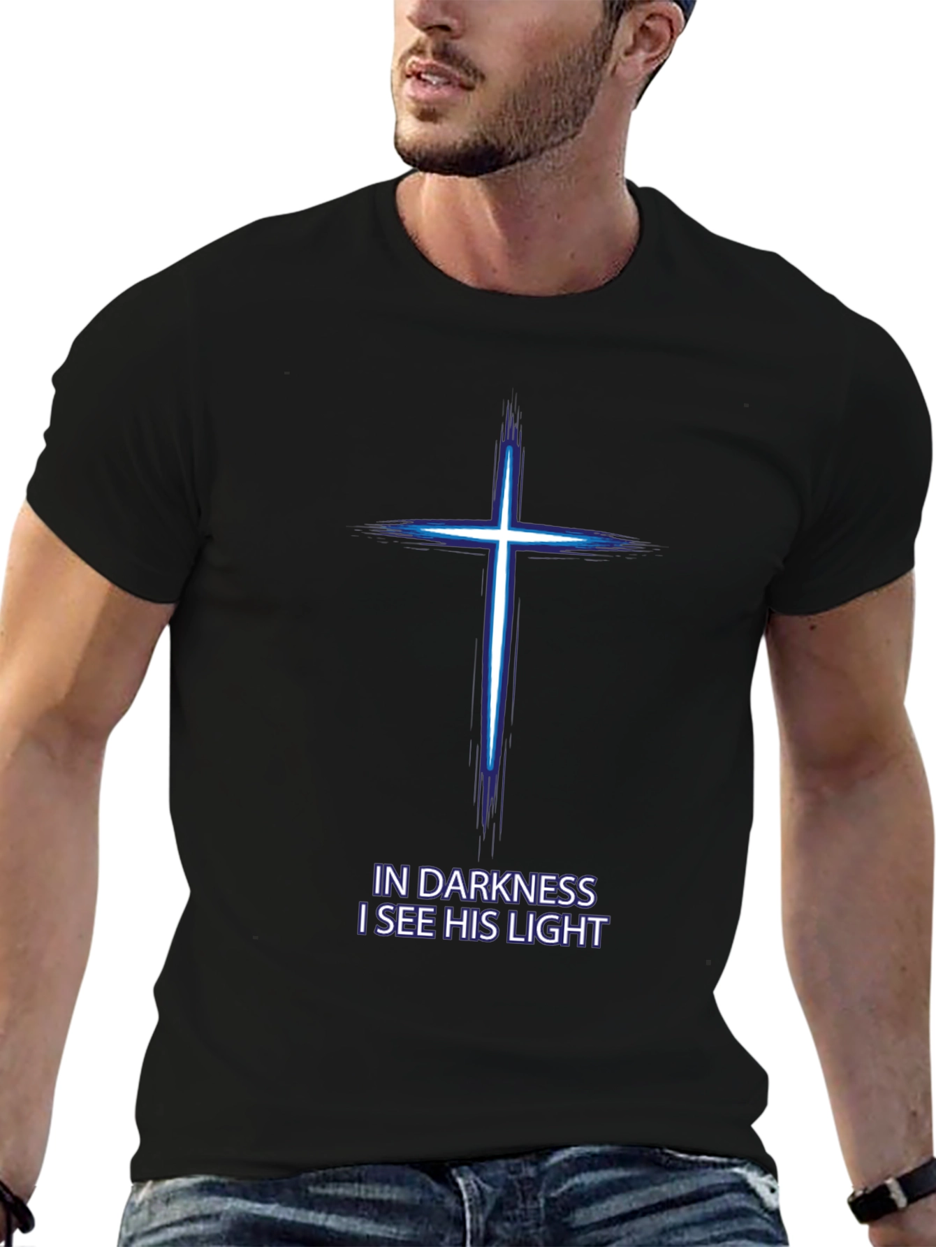 In Darkness His Light Christian T-Shirt