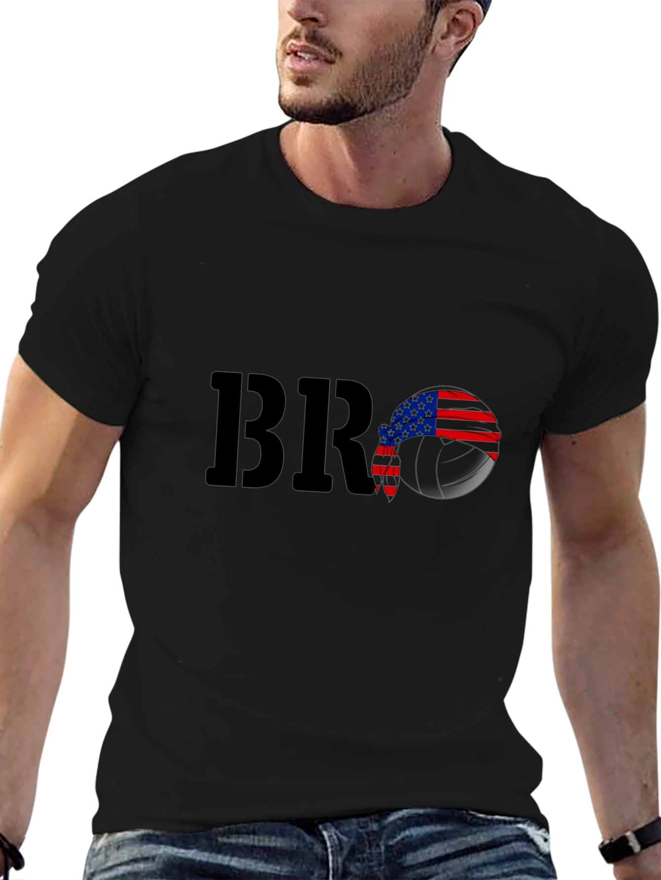 BRO Patriotic Volleyball Graphic Tee