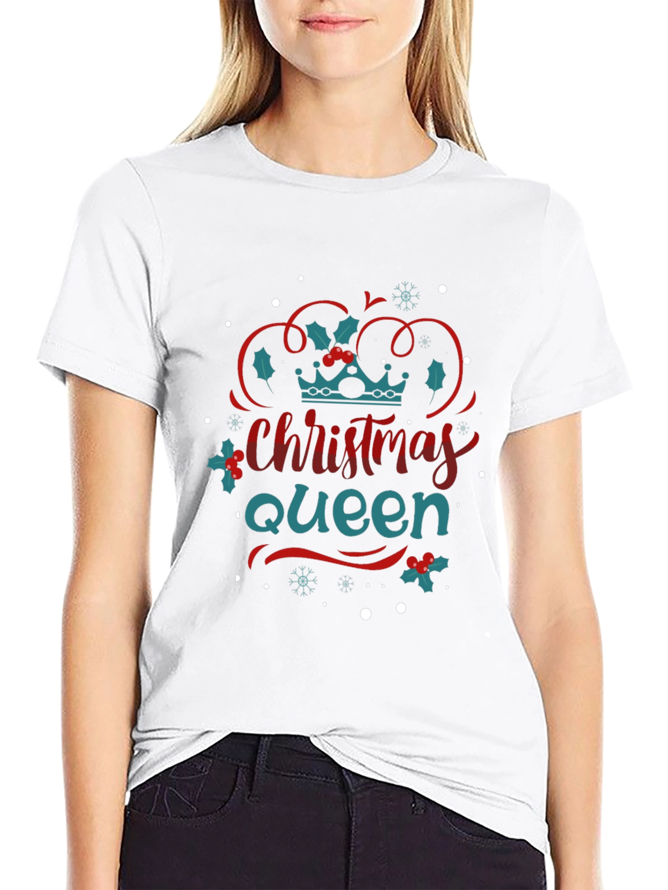 Christmas Queen Graphic Tee - Holiday Style