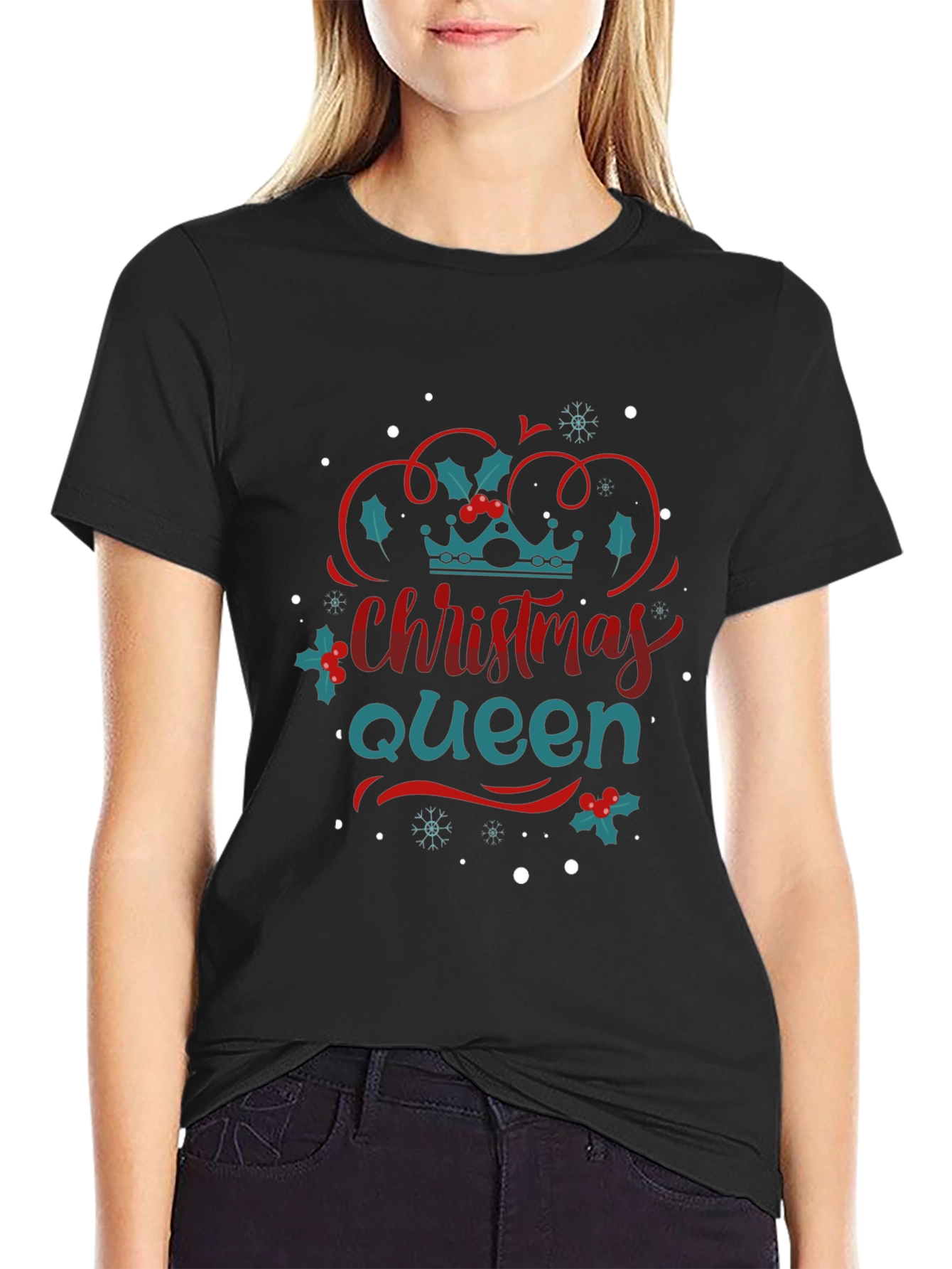 Christmas Queen Graphic Tee - Holiday Style