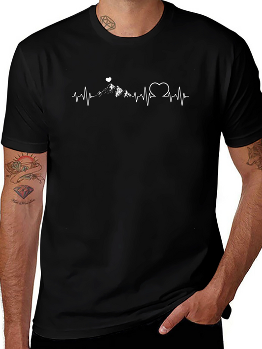 Mountain Heartbeat T-Shirt - Black