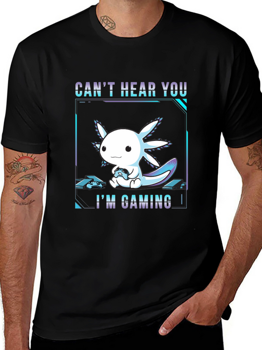 Cute Axolotl Gaming T-Shirt - Cant Hear You!