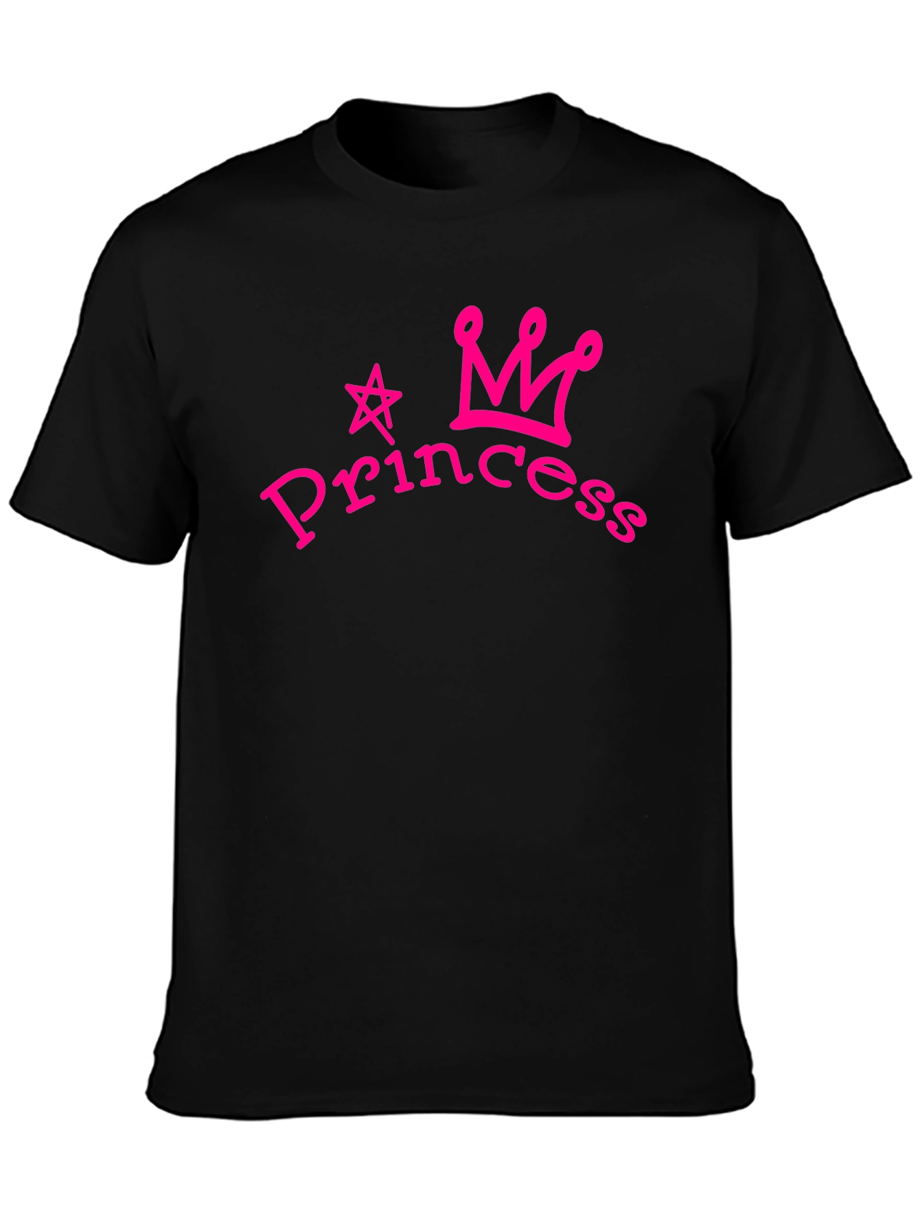 Princess Crown Graphic Tee - Stylish Black T-Shirt