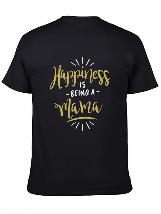 Happiness Is Being a Mama Black T-Shirt