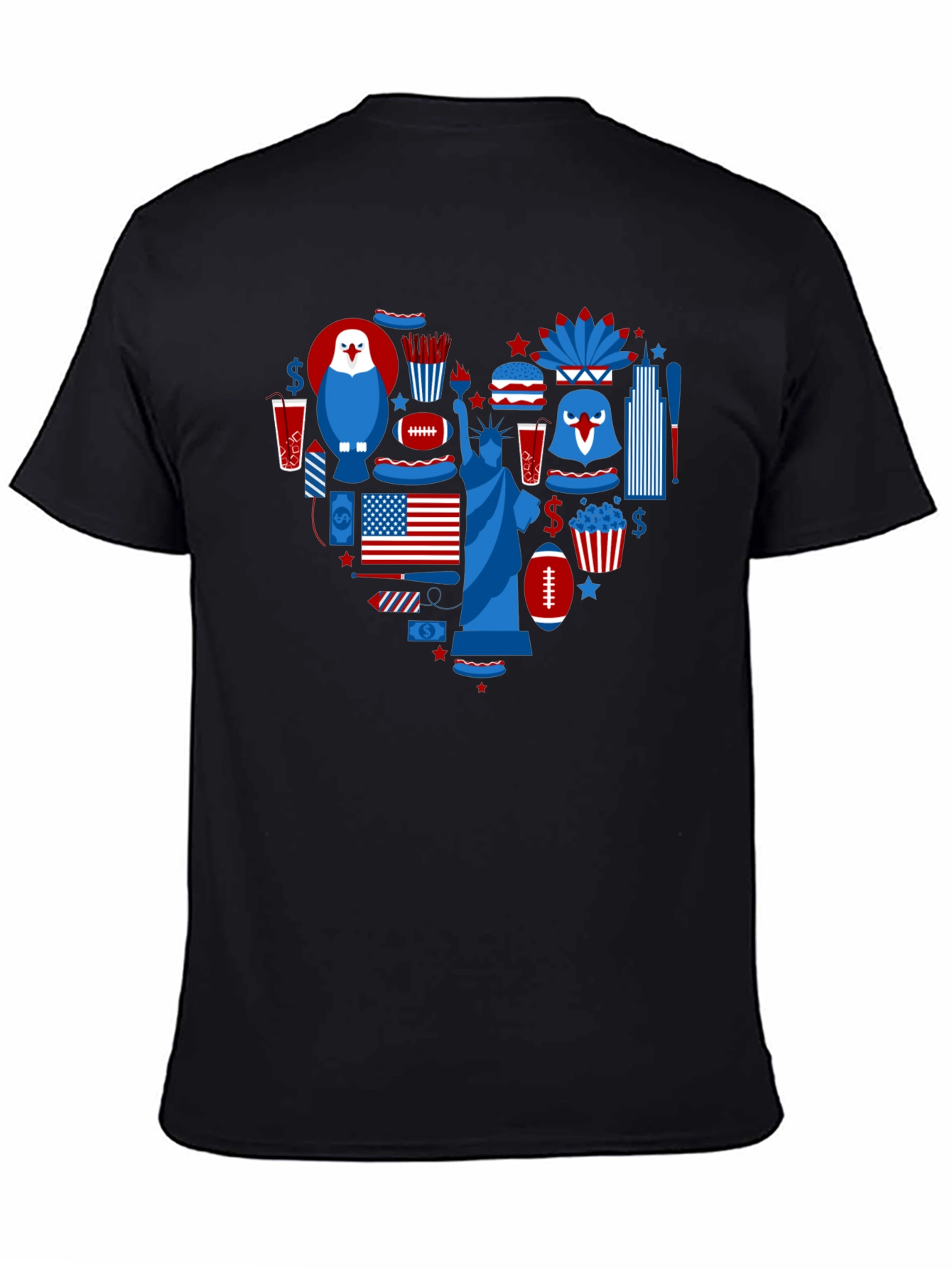Patriotic Heart Graphic T-Shirt