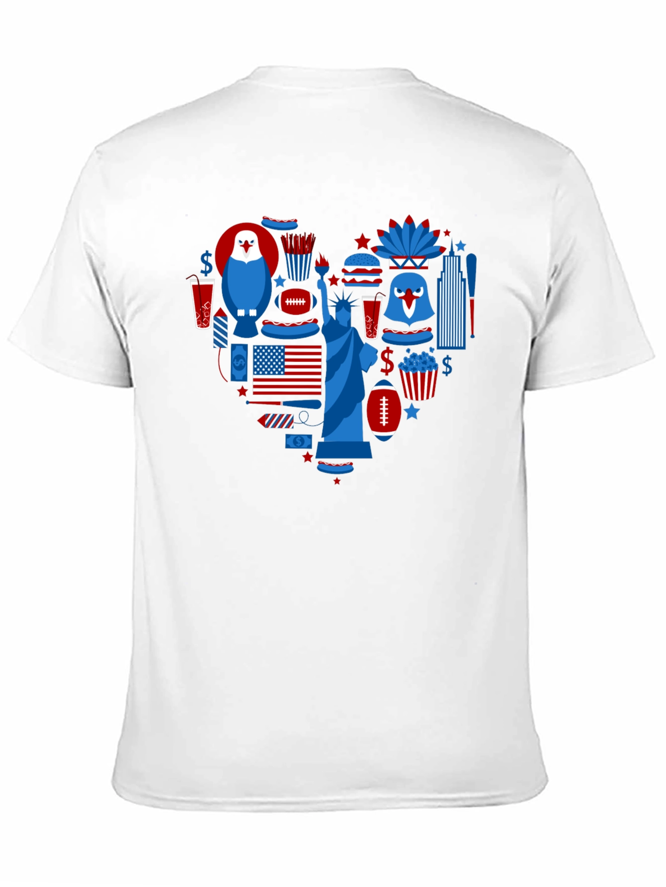 Patriotic Heart Graphic T-Shirt