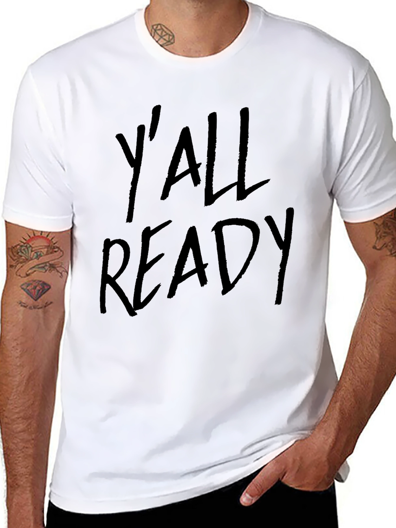 Yall Ready Black Graphic Tee