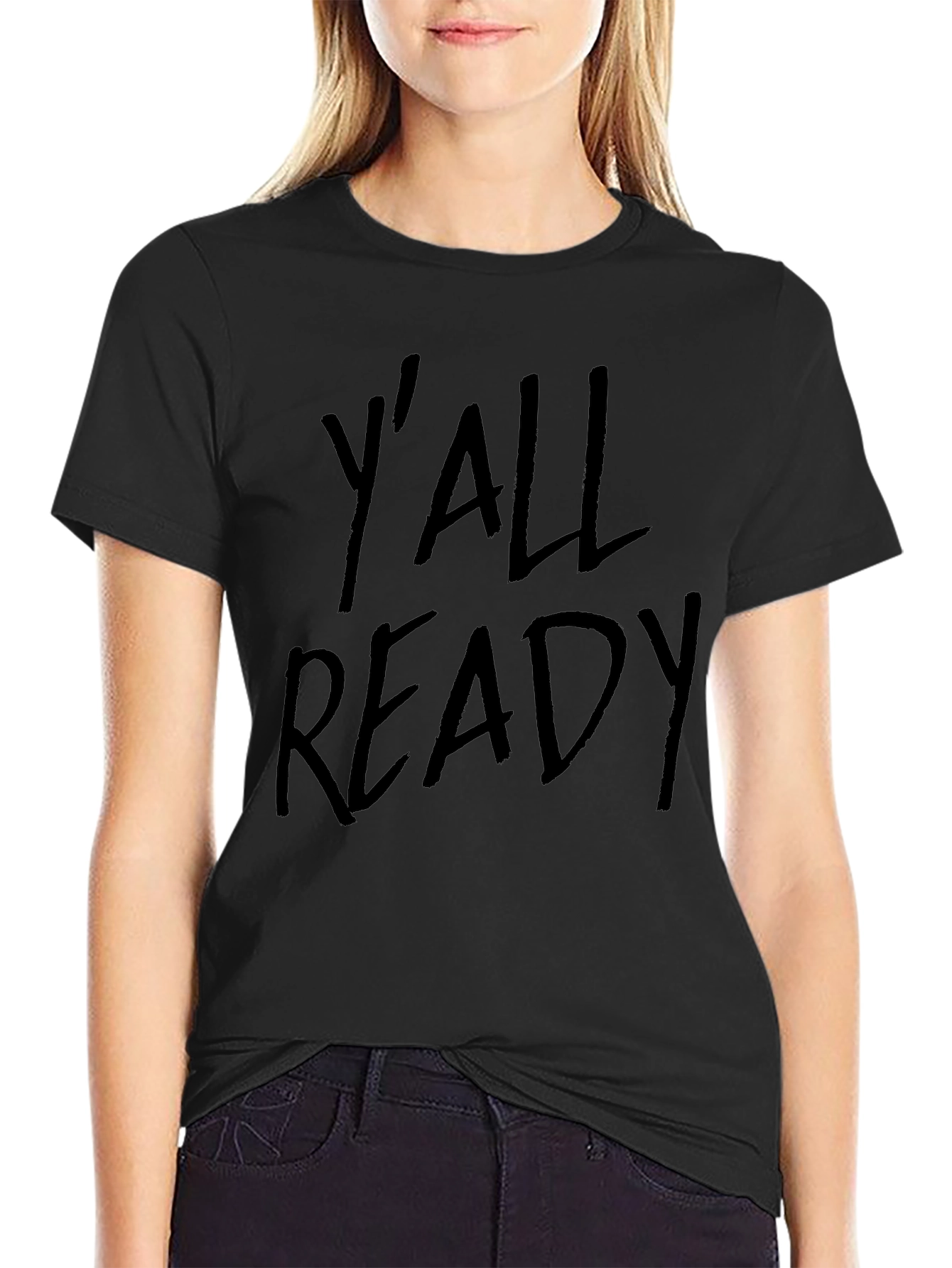 Yall Ready Black Graphic Tee