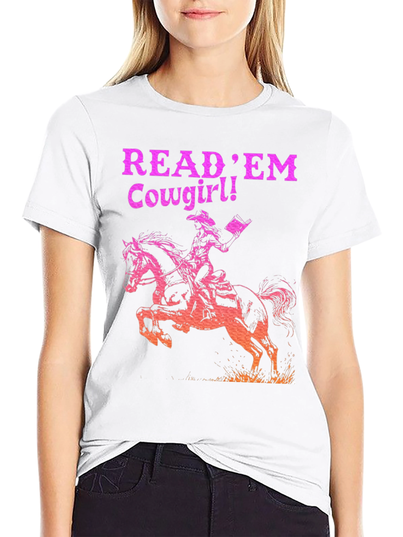 Read Em Cowgirl! Graphic Tee - Western Style