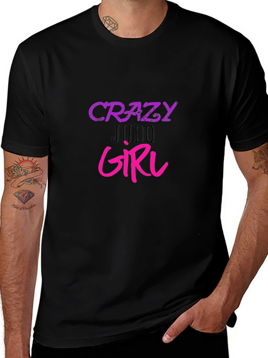 Crazy Judo Girl Graphic Tee - Black Unisex T-Shirt