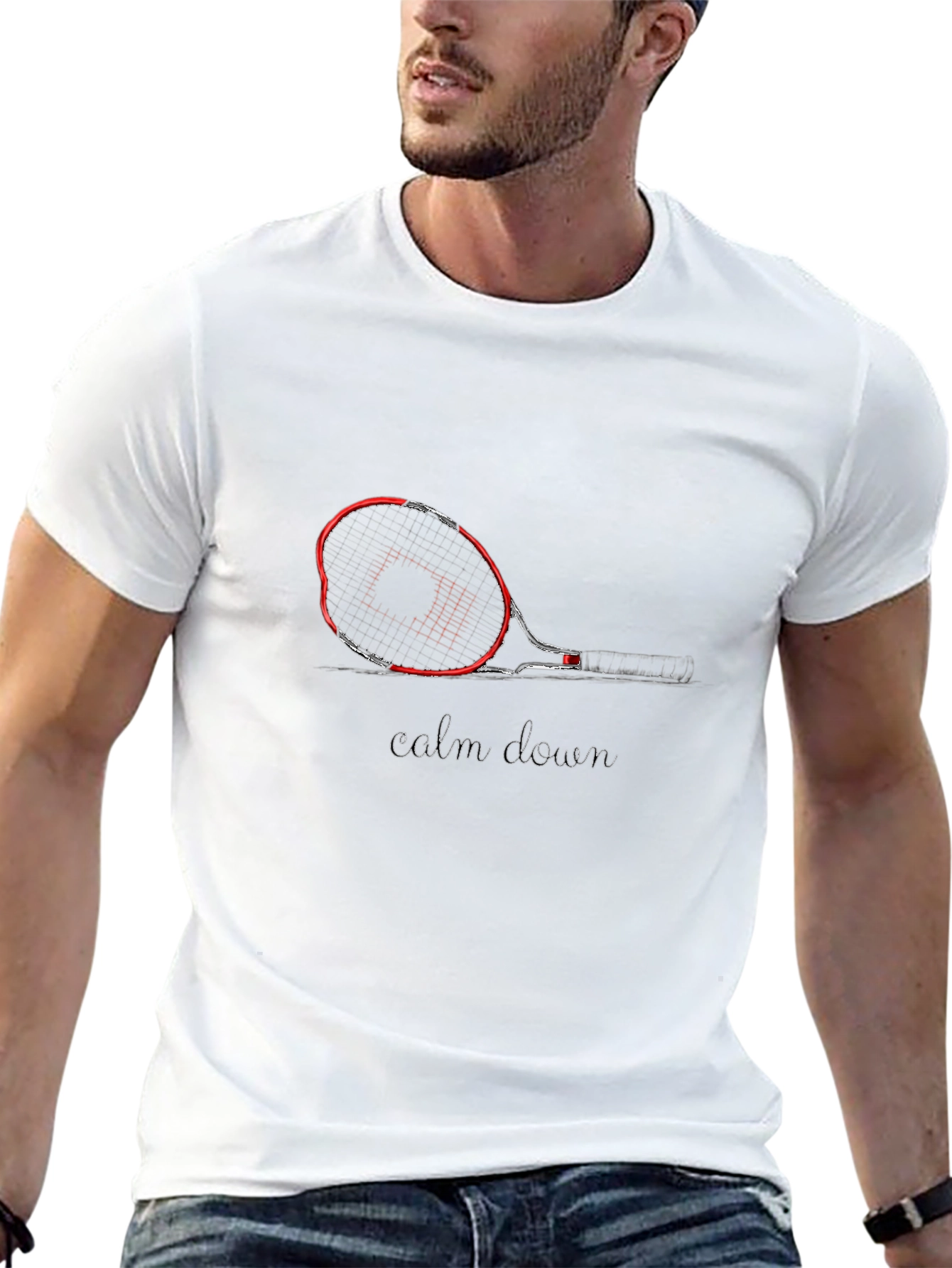 Calm Down Tennis Racquet T-Shirt