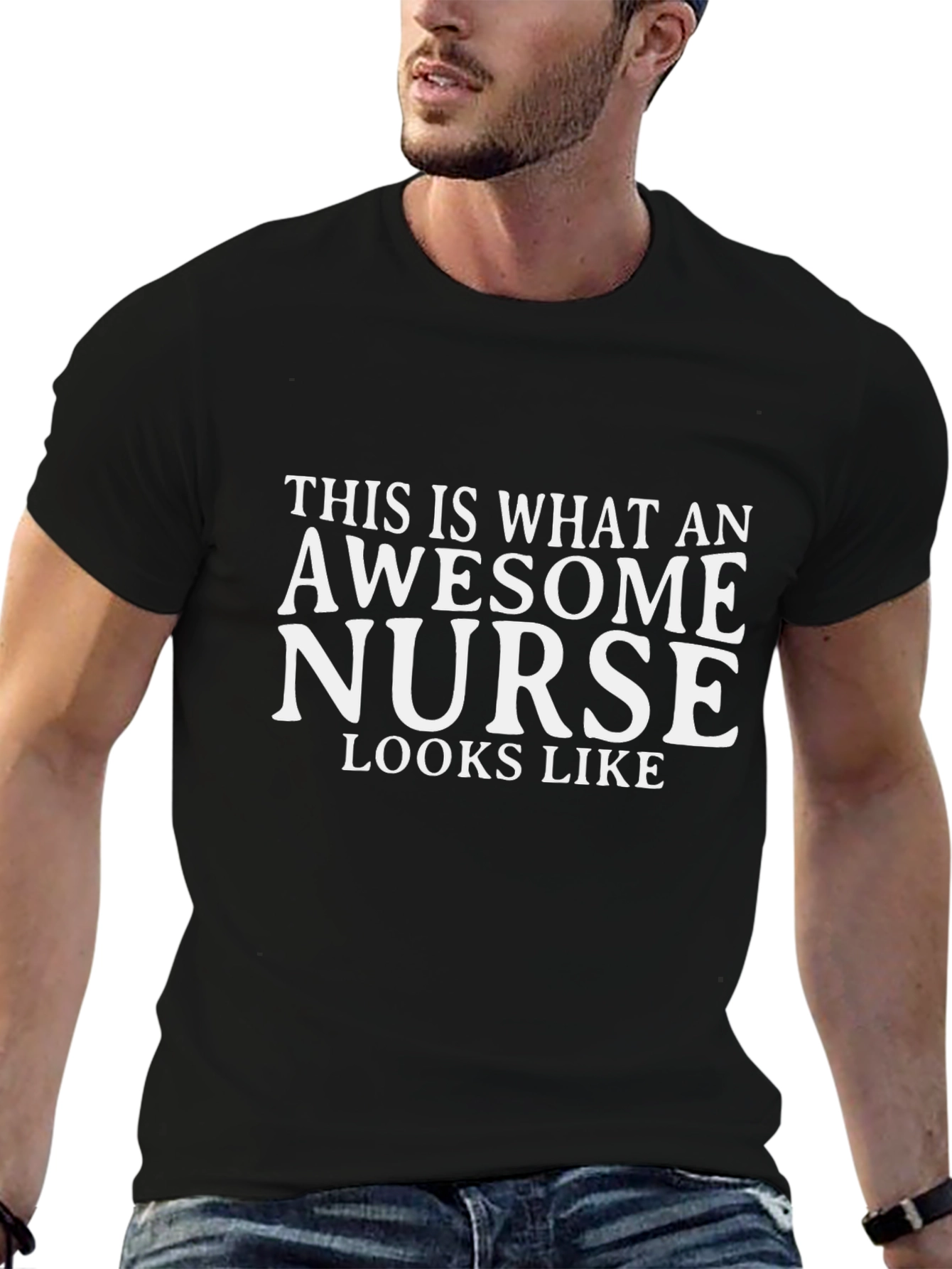 Awesome Nurse T-Shirt - Black Graphic Tee