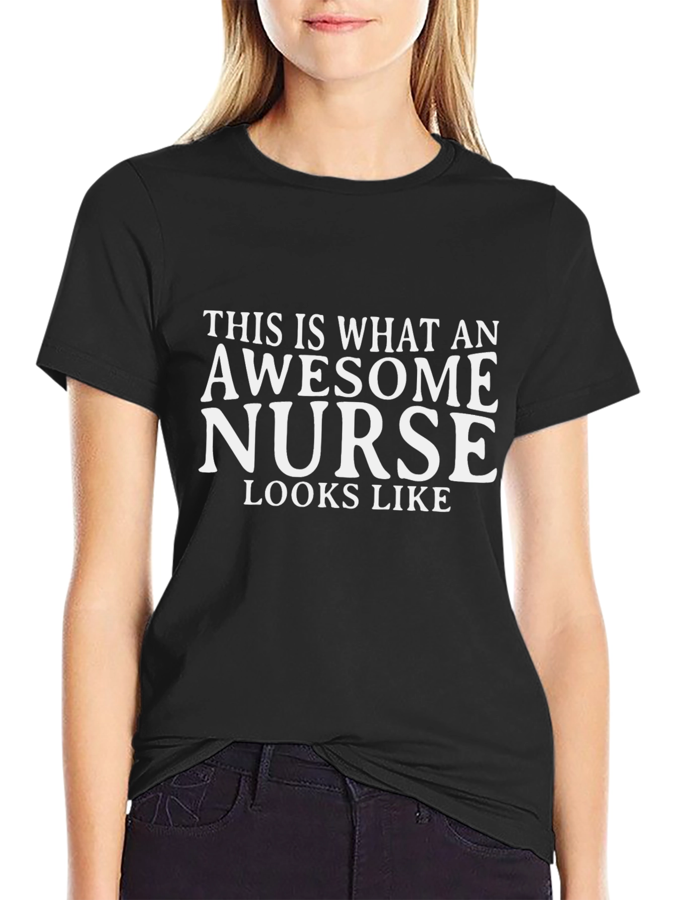 Awesome Nurse T-Shirt - Black Graphic Tee