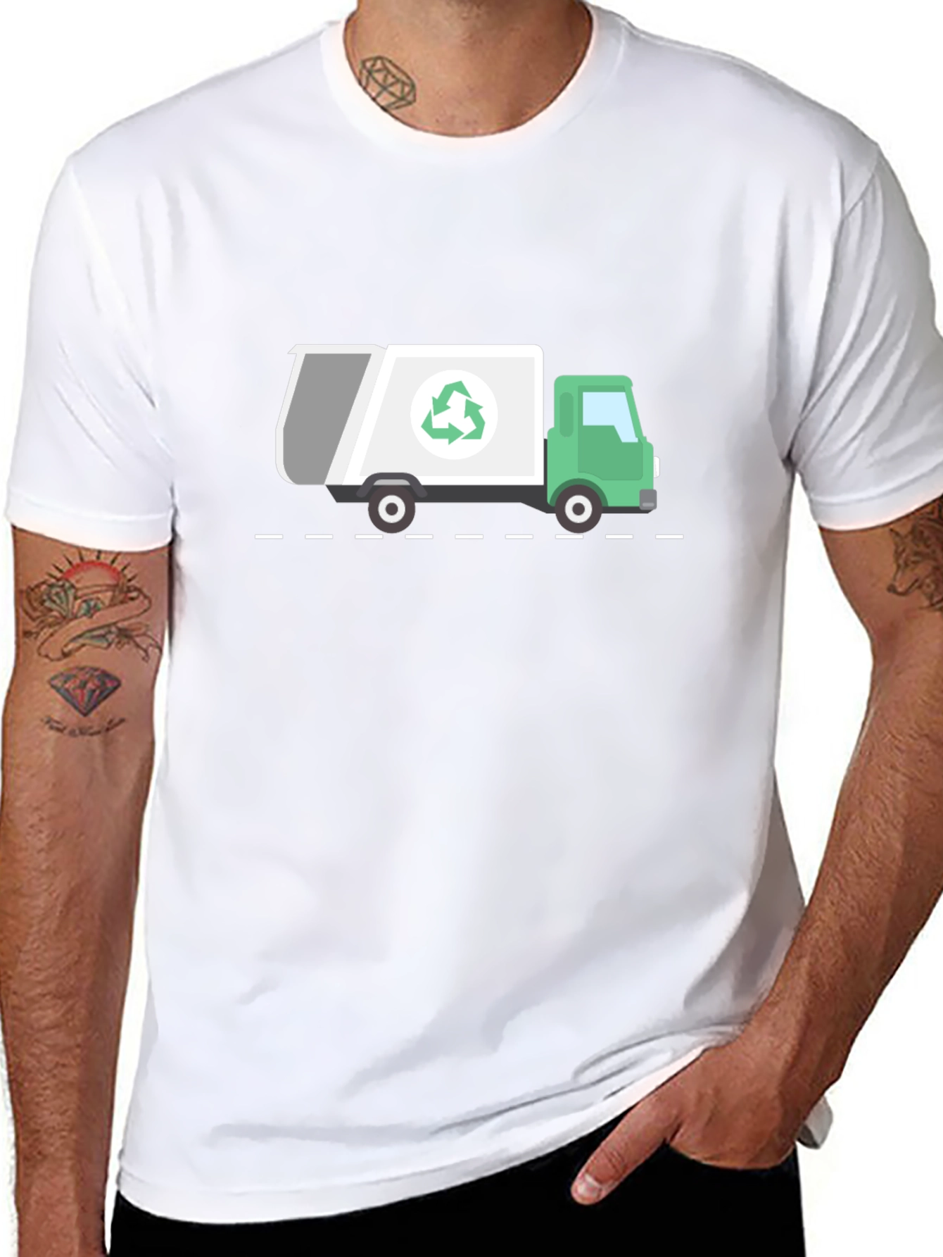 Recycle Truck Graphic Tee - Eco-Friendly Shirt