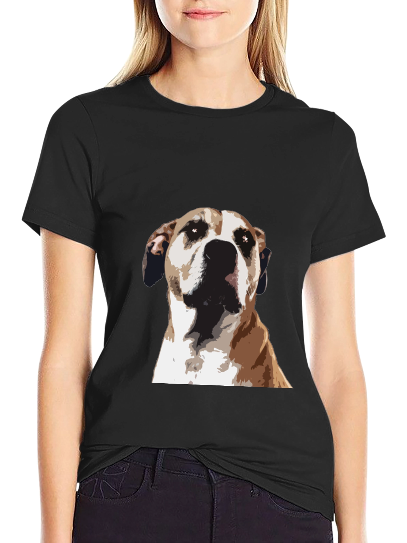 Dog Graphic Black T-Shirt