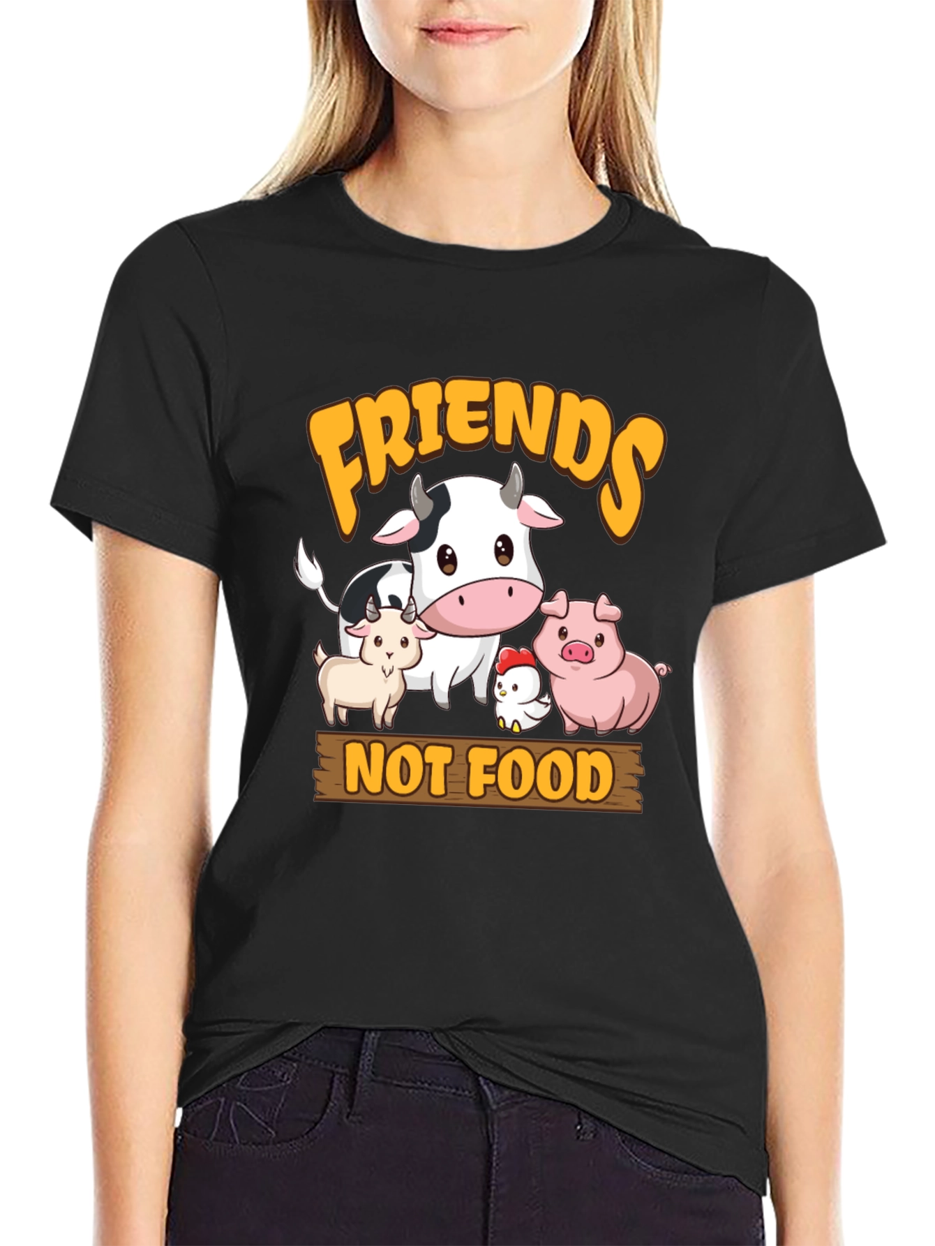 Friends Not Food Graphic Tee - Vegan T-Shirt