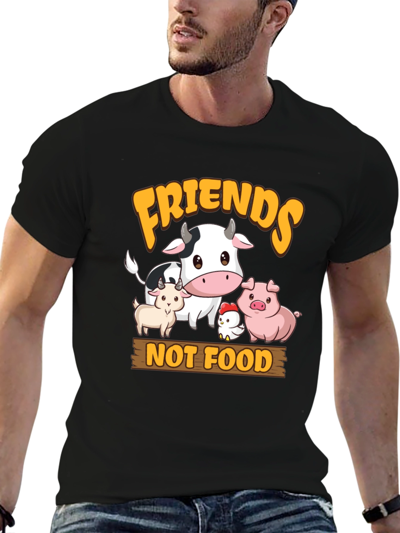 Friends Not Food Graphic Tee - Vegan T-Shirt