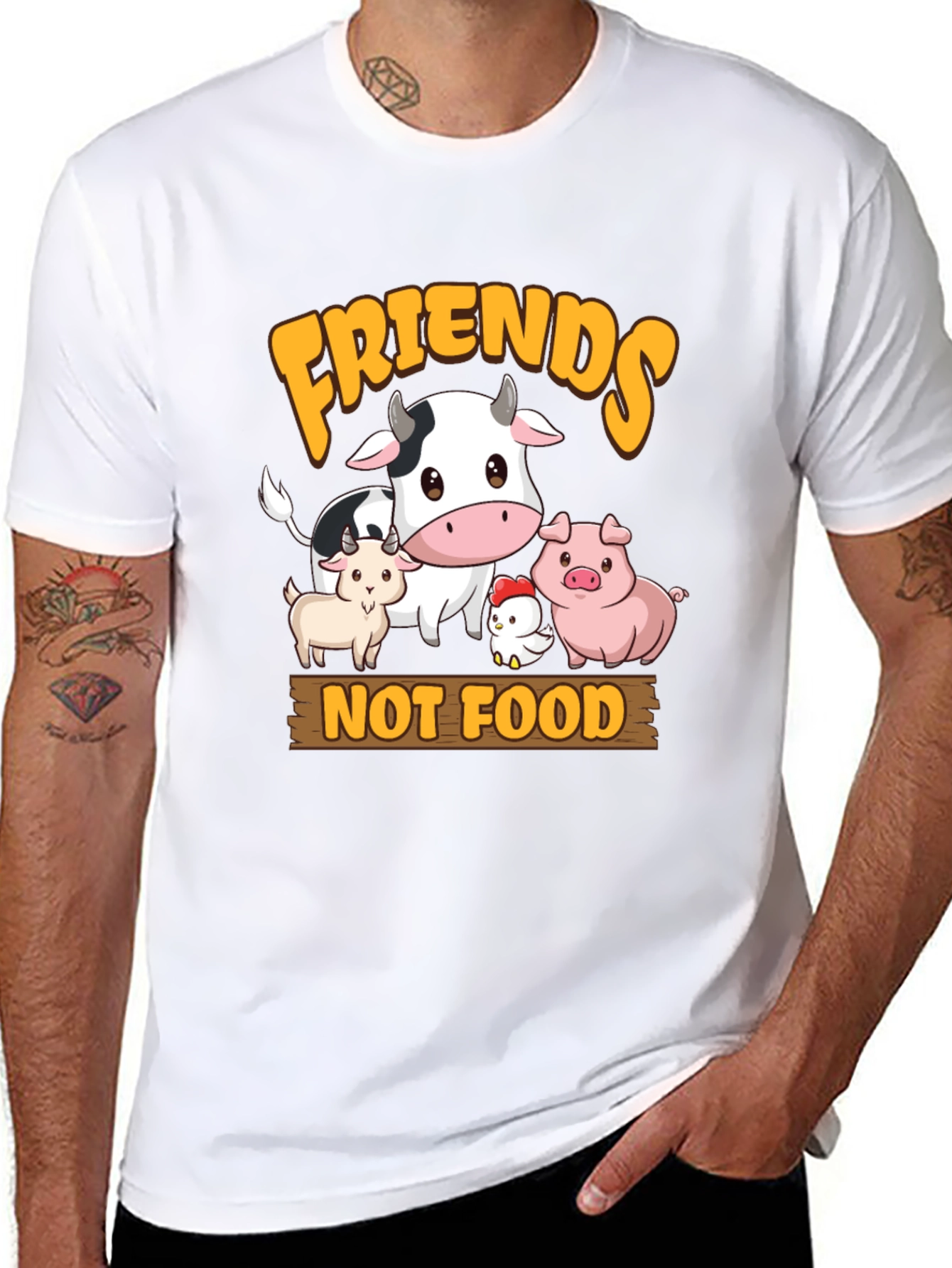 Friends Not Food Graphic Tee - Vegan T-Shirt